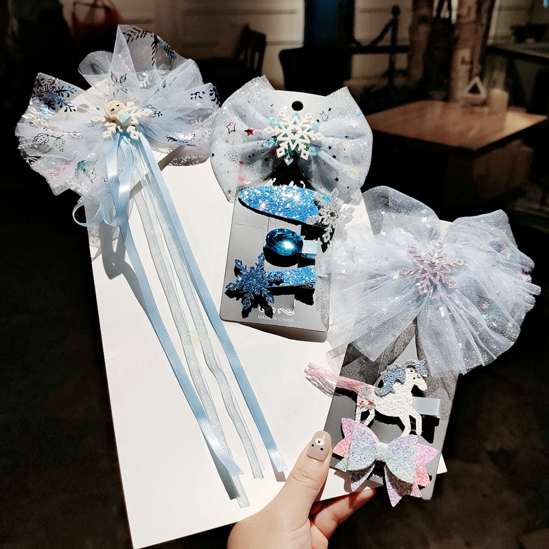 Kẹp Tóc Phong Cách Phim Frozen Cho Bé Gái