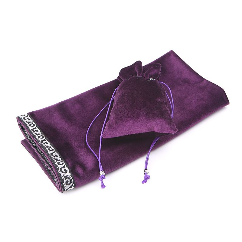 Khăn Trải Bàn Tarot Hình Vuông Chất Liệu Nhung Kèm Túi Đựng Thẻ Tiện Dụng