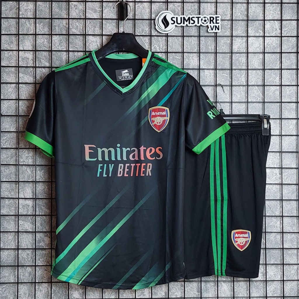 Áo đá banh CLB Arsenal Đen ZK 2022 2023