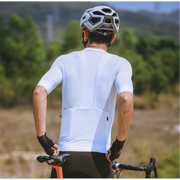 Áo đạp xe Monton ngắn tay Traveler Max - Trắng