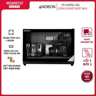Tủ chống ẩm máy ảnh 20 lít Andbon AB-21C chính hãng, Tủ hút ẩm máy ảnh 20L 1 ngăn chống nước tiết kiệm điện