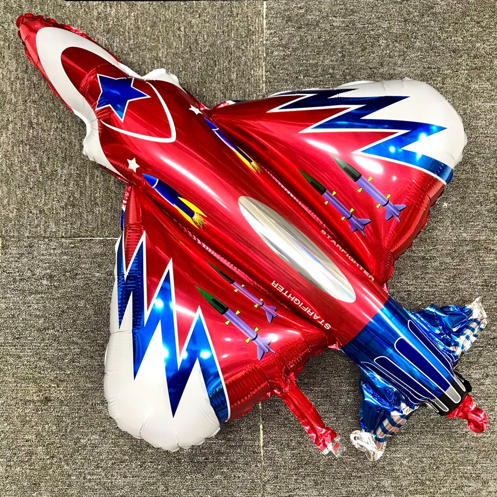 Bóng nhôm máy bay F35 đỏ 95cm trang trí sinh nhật cho bé trai