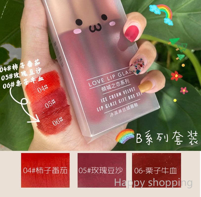 (Hàng Mới Về) Bộ 3 Son Kem Màu Nhung Lì Không Phai | BigBuy360 - bigbuy360.vn