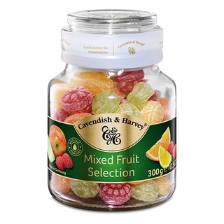 Kẹo trái cây hỗn hợp đức 300g - lọ thủy tinh nhỏ