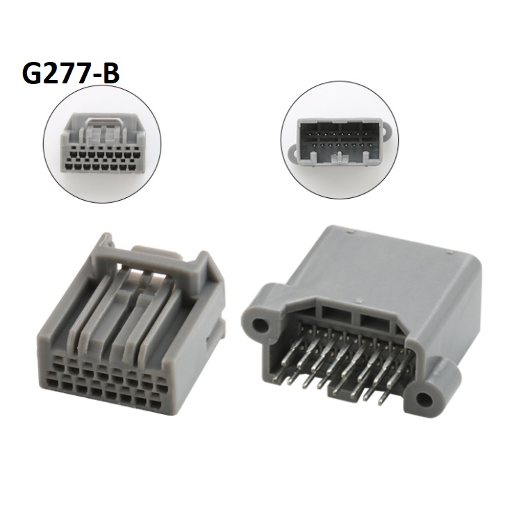 G277-Giắc cắm dây-to-board Đầu nối xe hơi 16 lỗ màu xám 1mm