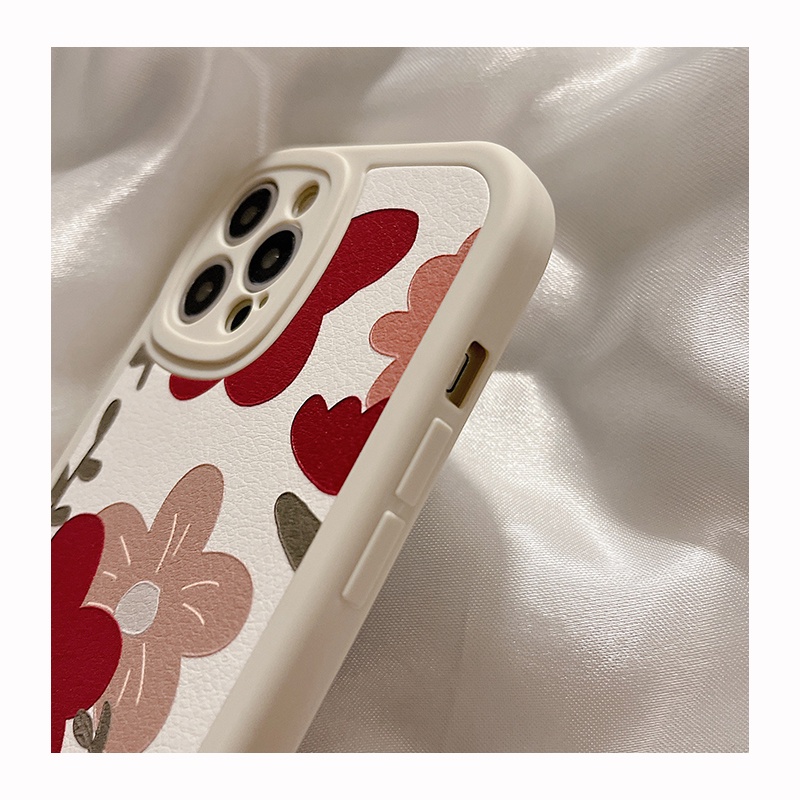 Samsung Galaxy A73 A53 A23 A13 4G 5G A32 A12 A22 LTE A11 A03 Core A51 A10S A21S M11 M22 M32 M12 S22 S21 FE Lambskin Cartoon Strawberry Bear Flowers Airbag Shockproof Soft Phone Case KQ 19
