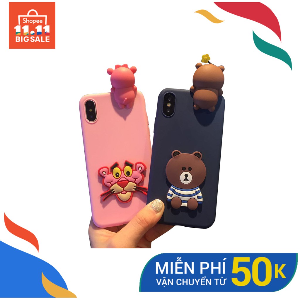 YSW Samsung Galaxy A5 A7 2017 A5 A6 A8 Plus 2018 A30 A50 S9 Plus A6S A9S A10 Bear Papa Phone Cases