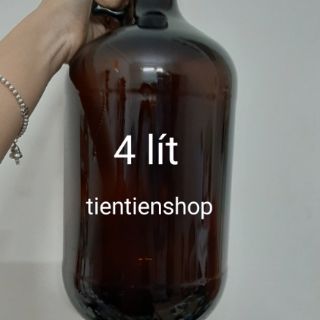 Bình thủy tinh nâu 4 lít tientienshop