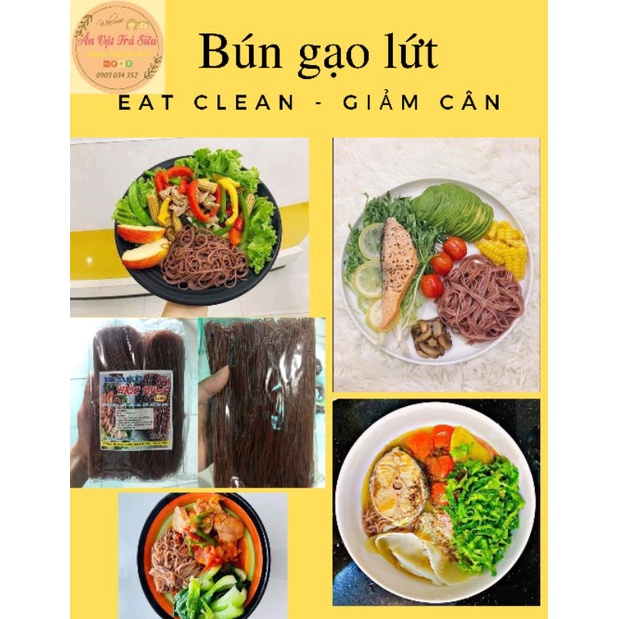 [100% gạo lứt] Bún Gạo Lứt Eat Clean Giảm Cân Ăn Kiêng Ăn Chay Gói 500g