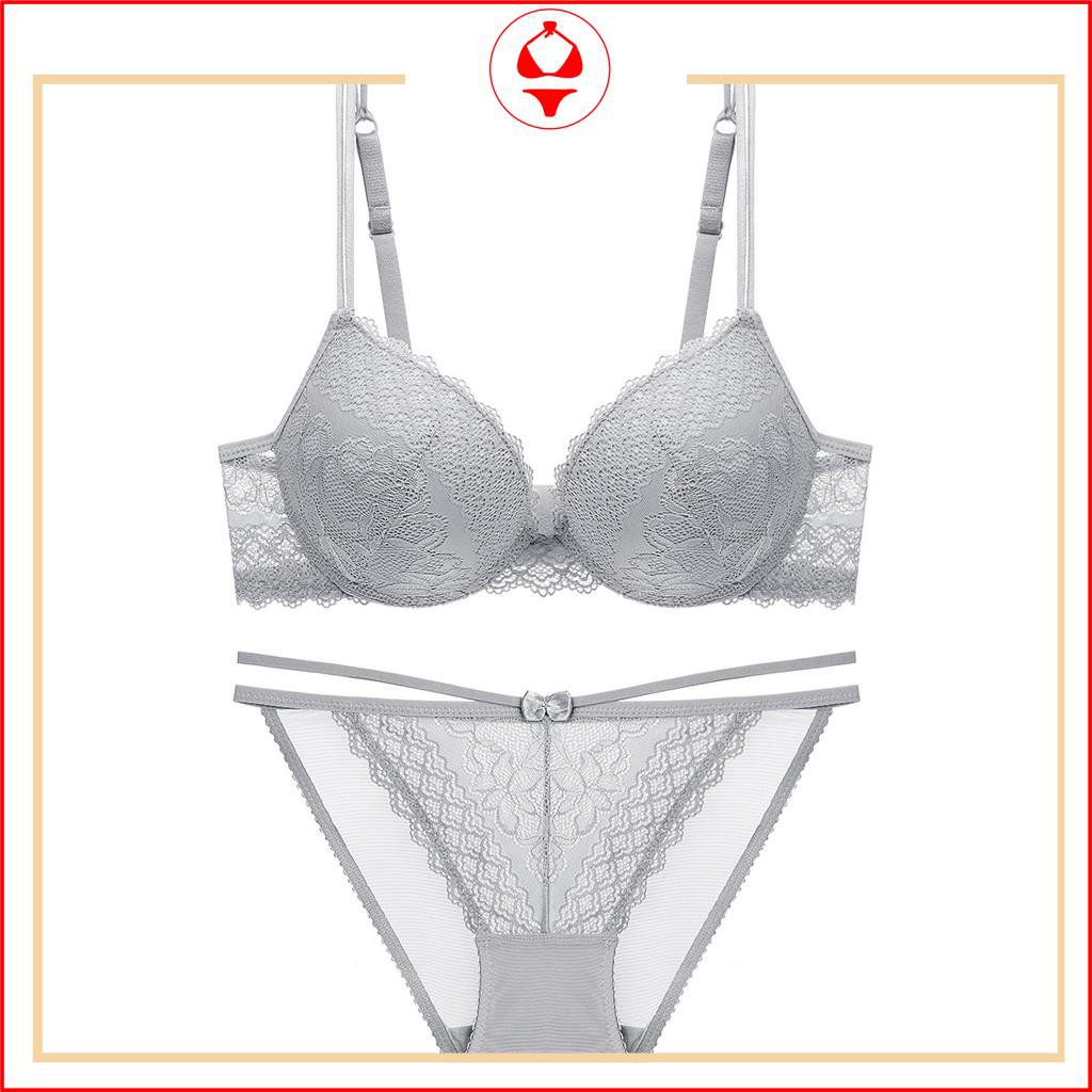 Bộ đồ lót  [nâng ngực ] ,set đồ chip Vic ren quần dây có gọng đệm nâng ngực C199 | BigBuy360 - bigbuy360.vn
