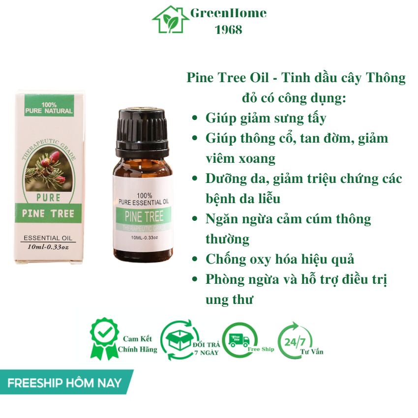 Tinh dầu thơm phòng GreenHome combo 2 lọ tinh dầu thiên nhiên nguyên chất dùng được cho cả máy xông tinh dầu phòng ngủ