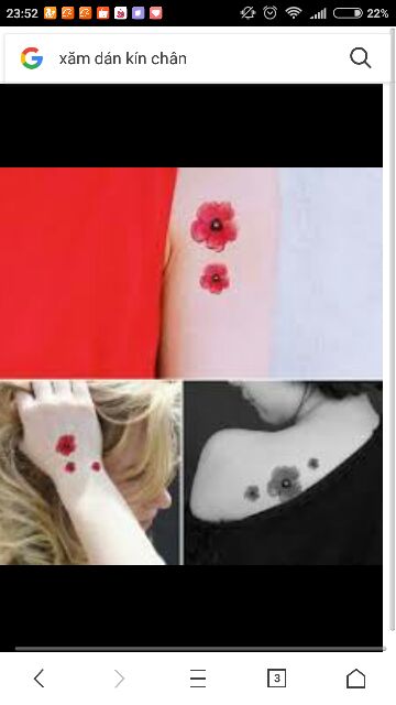 HÌNH XĂM DÁN TATTOO  hoa lá