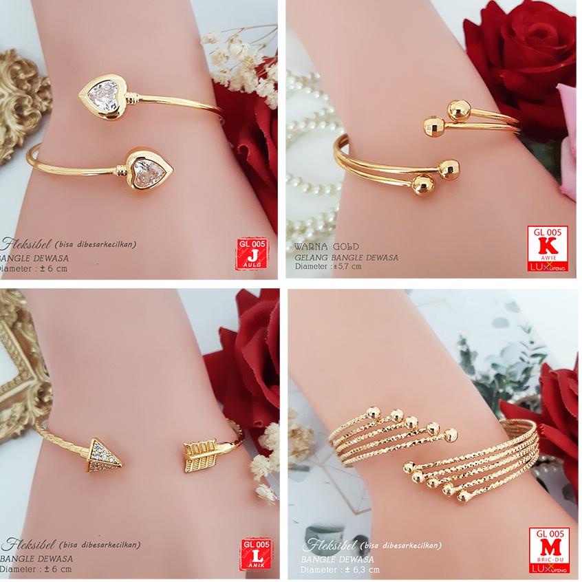 K@y GL 005 Vòng Tay Chuỗi Hạt Trượt Mạ Vàng Cỡ Lớn Cho Người Lớn Thiết Kế Thời Trang Có Thể Dùng Để Làm Vòng Tay