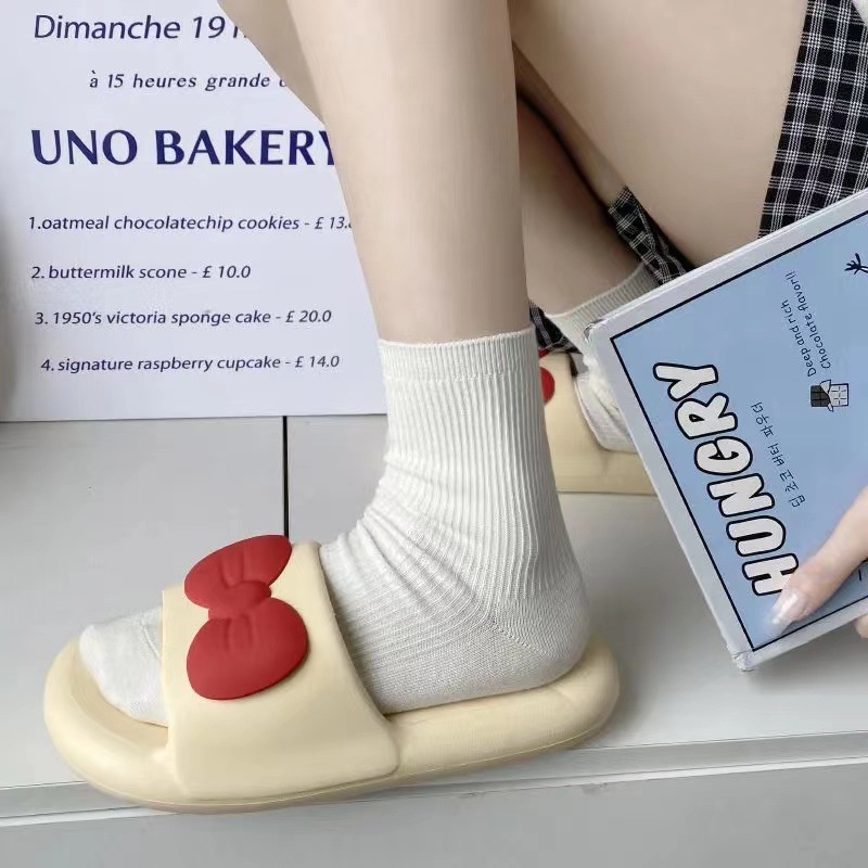 Dép Quai Ngang Đế Dày In Họa Tiết Hoạt Hình Thời Trang Mùa Hè Cho Nữ