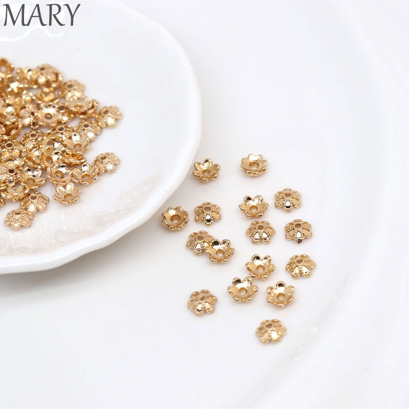 Hạt Xâu Trang Sức Hình Bông Hoa Bằng Đồng 14K 6MM diy