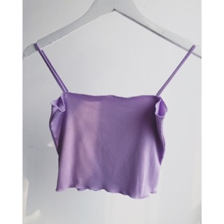 Áo Croptop Nữ Hai Dây Len Tăm Cuốn Biên Ôm Body Co Giãn Thoáng Mát CinZy SG