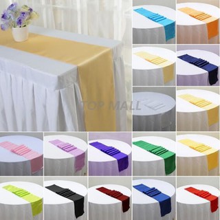 Topmall khăn trải bàn 28 * 275cm satin hoa lụa gương tròn hồ cá mini trang trí chụp ảnh tranh đính đá phong cảnh chỉ lụa