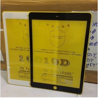 Kính cường lực 10D xịn cho iPad Gen 7 8 Air, Air 2. Pro 9.7. Gen 5, Gen 6 9.7inch 2017, 2018 Full keo màn hình viền màu