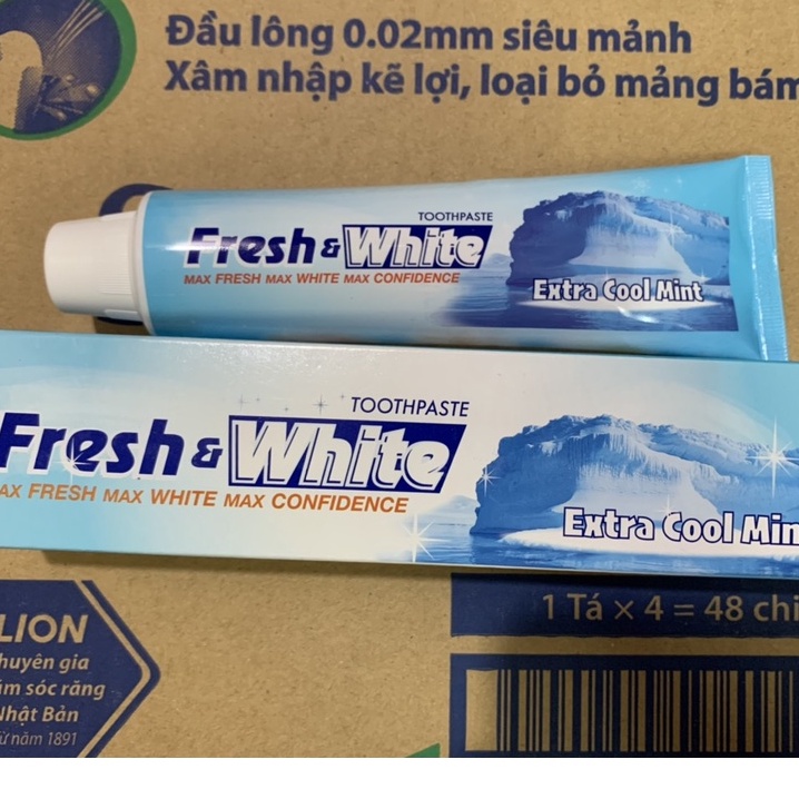(Chính hãng)Kem đánh răng Lion Fresh and White 160g Nhập khẩu Thái Lan mẫu mới, Bống cosmestics