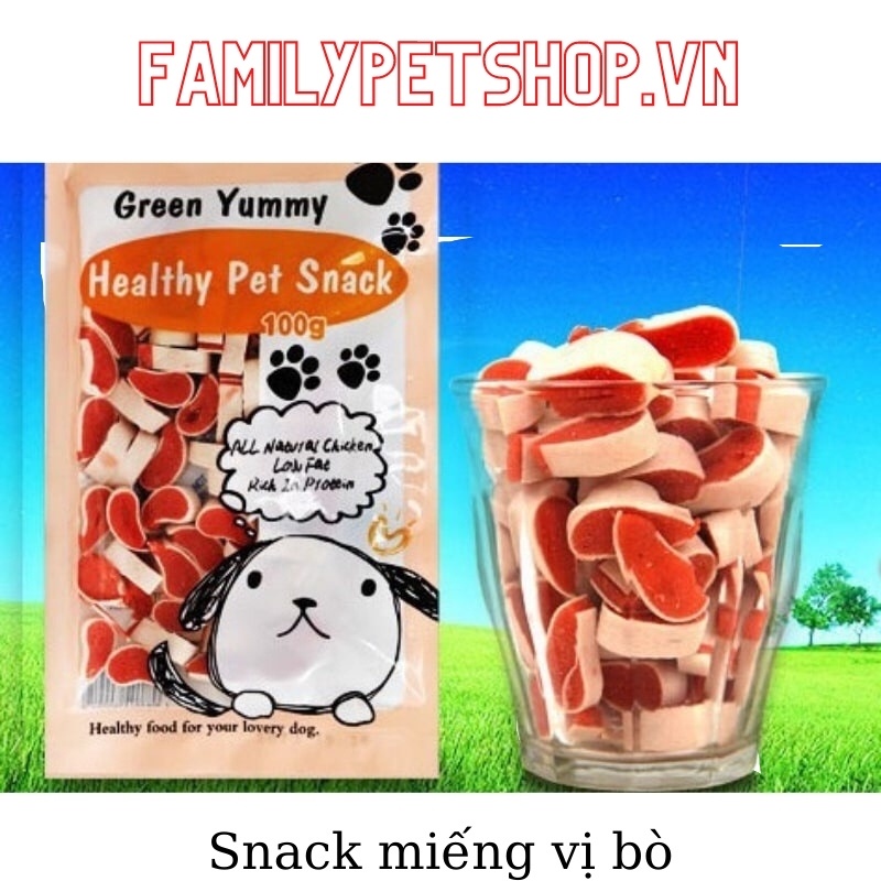 Thức ăn chó mèo thú cưng Petsnack-bánh thưởng đồ ăn cho chó mèo gói 100gr familypetshop.vn