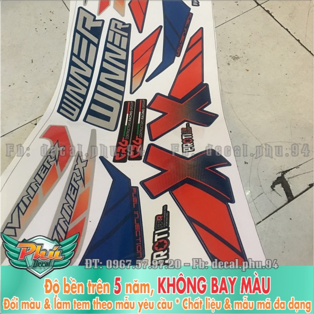 Tem rời Winner X decal trắng sứa ép bóng &amp; nhám -1