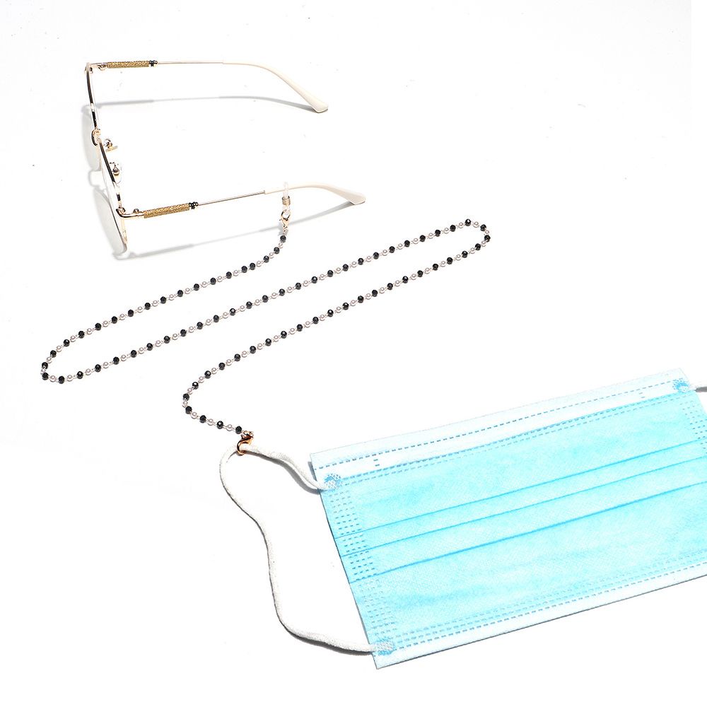 Dây Đeo Mắt Kính Chống Thất Lạc Bằng Hợp Kim Đính Hạt Ngọc Trai Đơn Giản Bảo Vệ Cho Bé