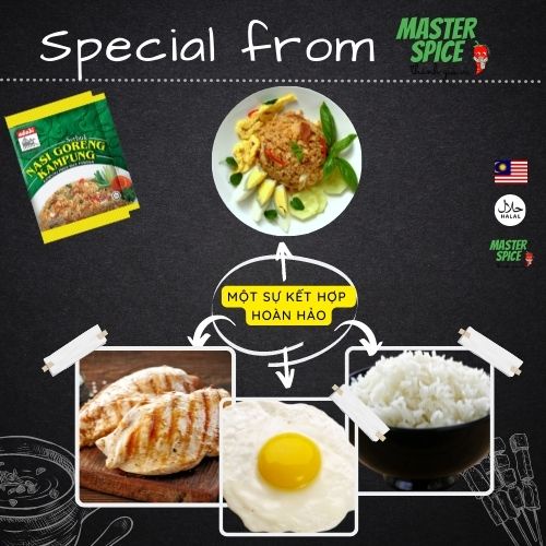 Gói gia vị Cơm chiên Làng Quê Khối lượng 17g