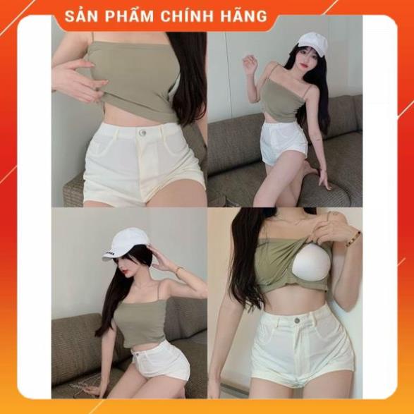 Áo Bra Nữ 2 Dây Mảnh Dáng Lửng Có Đệm Ngực Trend Mới 2066