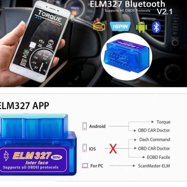Máy Quét Chẩn Đoán Lỗi Xe Hơi Obd Obd2 Elm327 V1.5 Bluetooth 1.5 Android