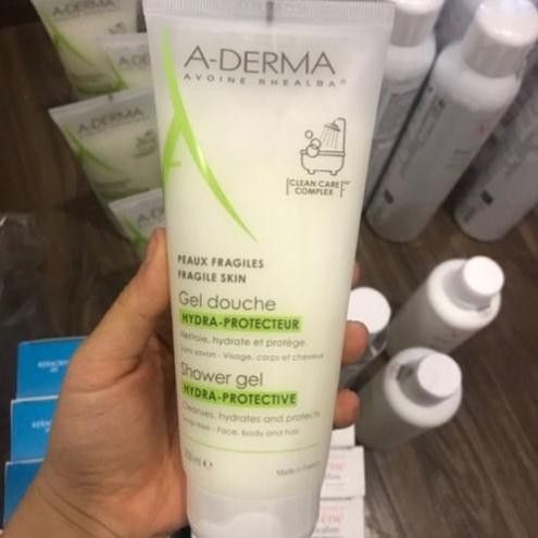 A-Derma Hydra-Protective Shower Gel - Gel Rửa Mặt Và Cơ Thể Cho Da Kích Ứng 400ml
