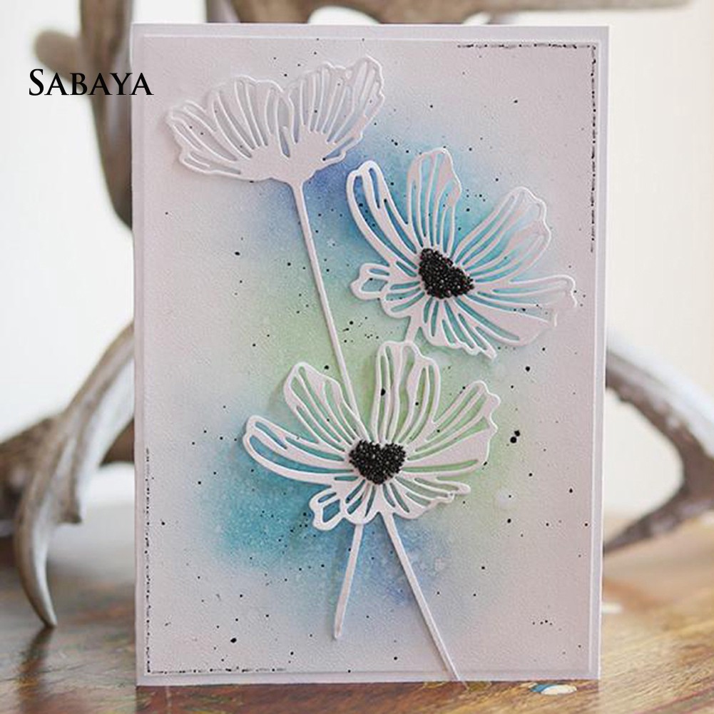 Khuôn Cắt Giấy Kim Loại Hình Hoa Xinh Xắn Tiện Dụng