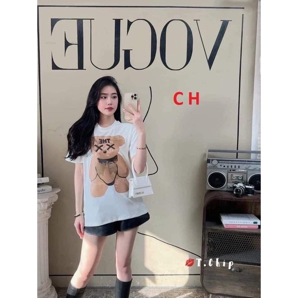 Áo phông gấu THE mắt X COA665