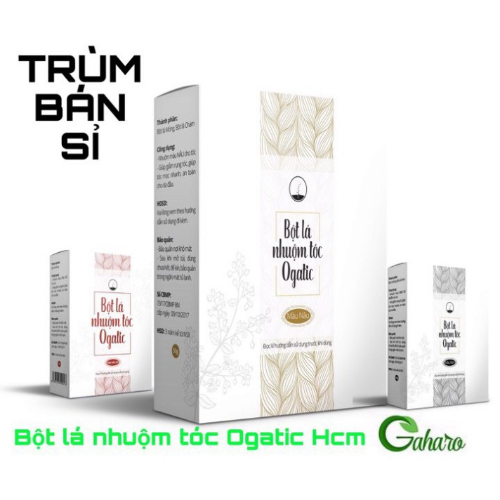 [HCM] Bột lá nhuộm tóc Ogatic 4 màu