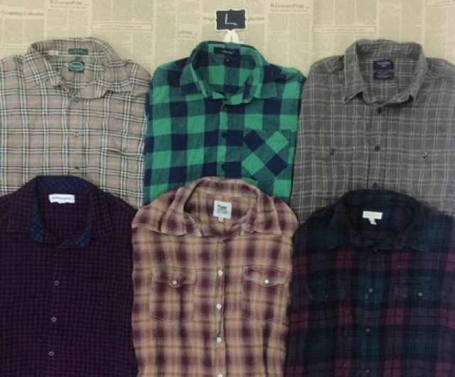 SƠ MI FLANNEL SI SIZE L (Nhắn shop để chọn mẫu) | BigBuy360 - bigbuy360.vn