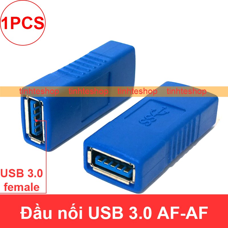 Đầu nối USB 3.0 2 đầu cái - USB 3.0 AF sang USB AF - Khẩu nối cáp USB 3.0 female(1 chiếc)