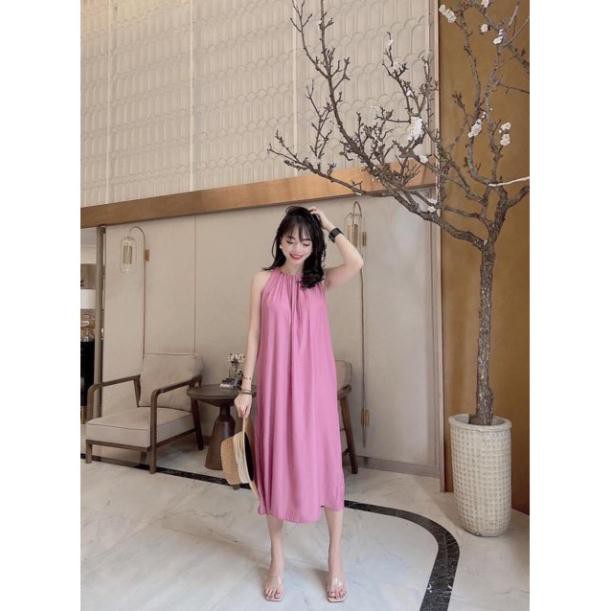 Váy đũi yếm _Đầm Suông- Maxy đũi chất đũi lụa hàng đổ shop