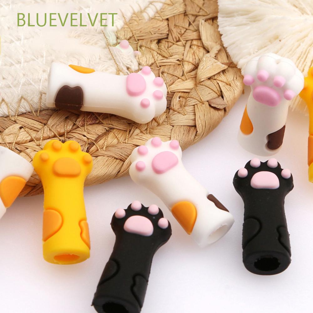 Nắp silicone bảo vệ kìm cắt da chết hình bàn chân mèo màu đen/trắng/vàng