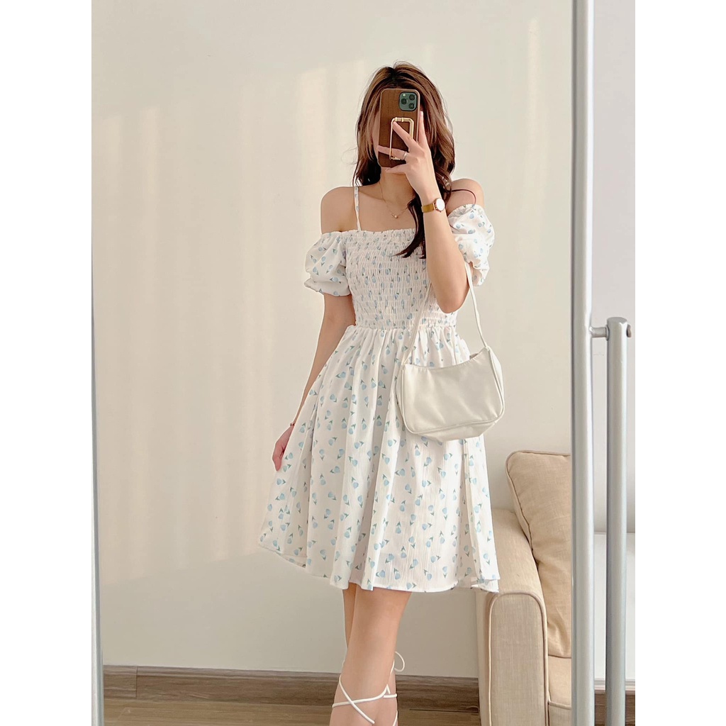 Đầm Váy Hoa Nhí Thân Chun Ulzzang