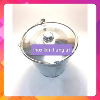 Xô Quai Inox Có Nắp Đủ Dung Tích