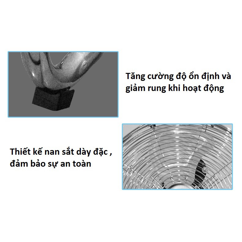 Quạt Sàn 12inch, Cánh Sắt Động Cơ Đồng nh9460