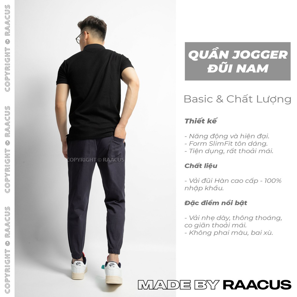 Quần jogger nam chất đũi dáng ôm, quần nam thể thao unisex thời trang cao cấp  RAACUS – Q021