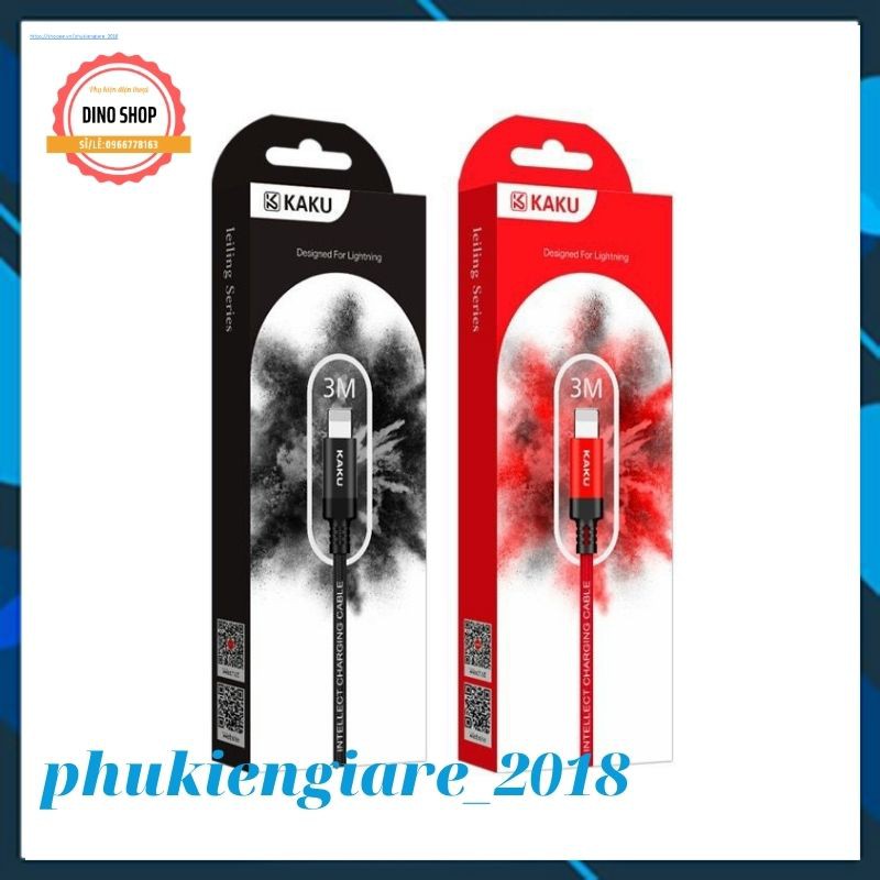 Cáp sạc chính hãng KAKU mã KSC 283, KSC 284, KSC 331 dài 1m, 2m, 3m cho Iphone, Type C (Samsung)