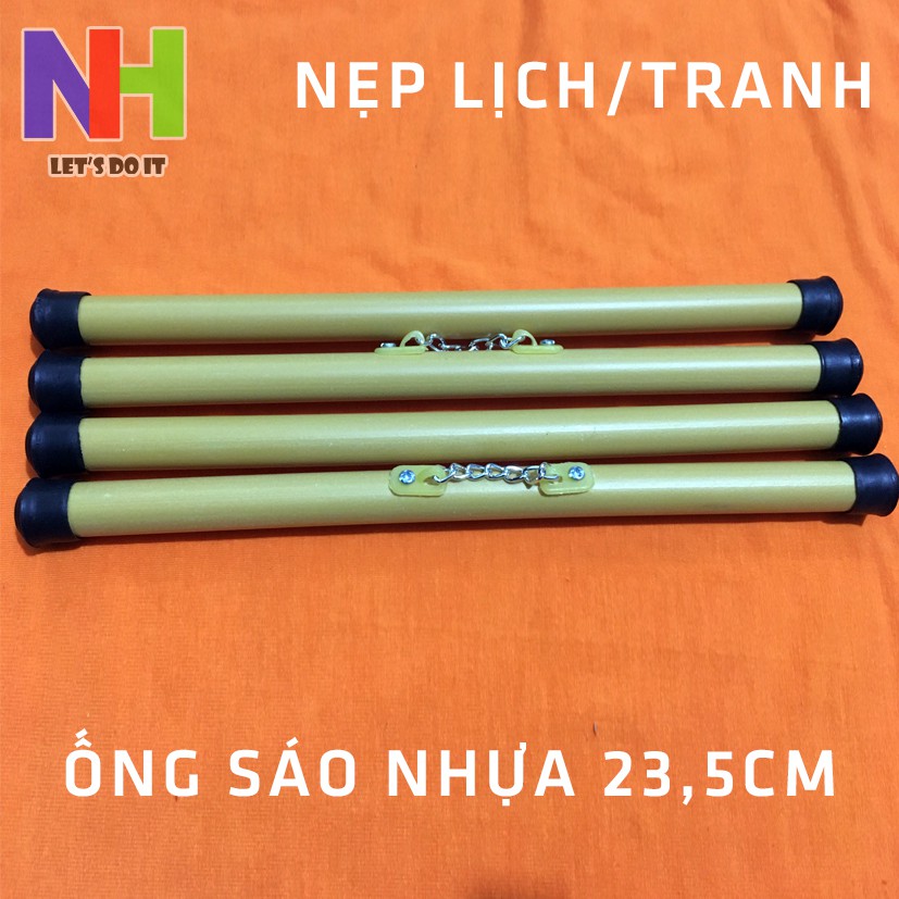 Ống sáo nhựa 23,5cm làm lịch/tranh treo tường [Bán 10 bộ]