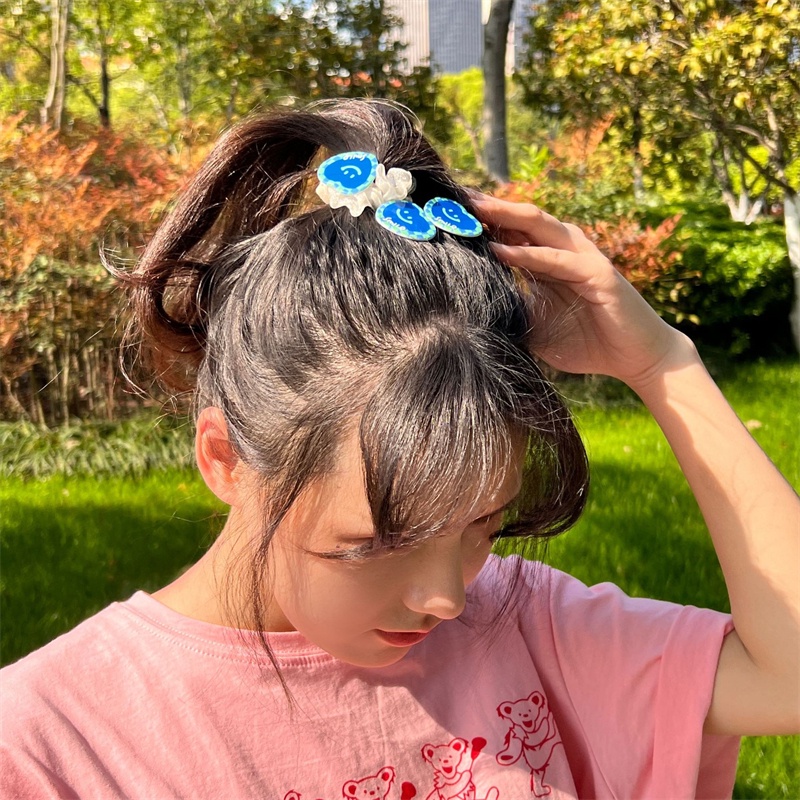 Dây Buộc Tóc Hình Hoa Màu Sắc Kẹo Ngọt Phong Cách Hàn Quốc Thời Trang Cho Nữ F955