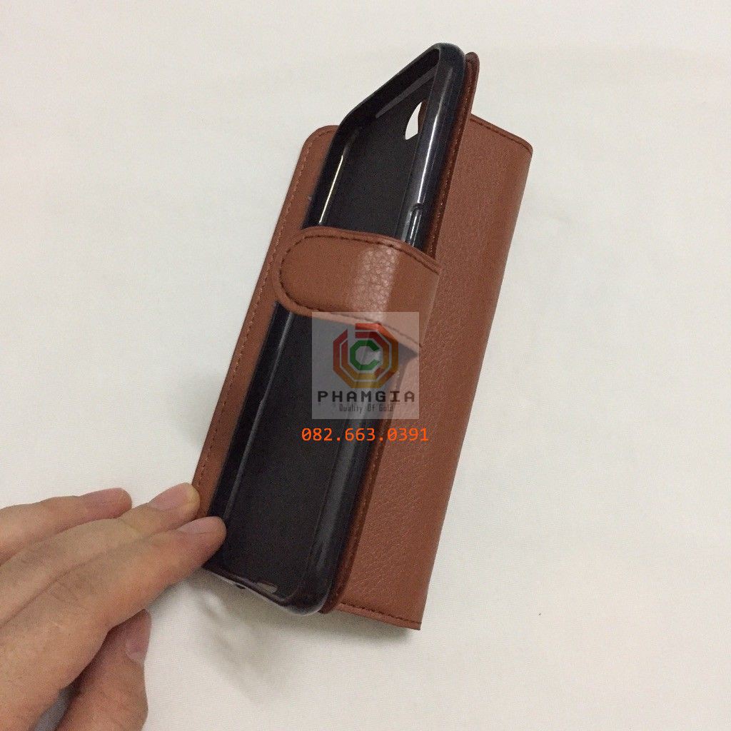 Bao da Realme C1/Realme C2/Realme 2 pro/Oppo a21e nắp gập, chống đỡ xem phim, ngăn đựng thẻ tiện lợi