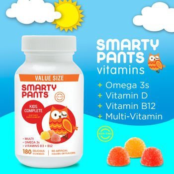 Kẹo Dẻo Vitamin Trẻ Em Smarty Pants Vitamin Tổng Hợp 180 Viên của Mỹ