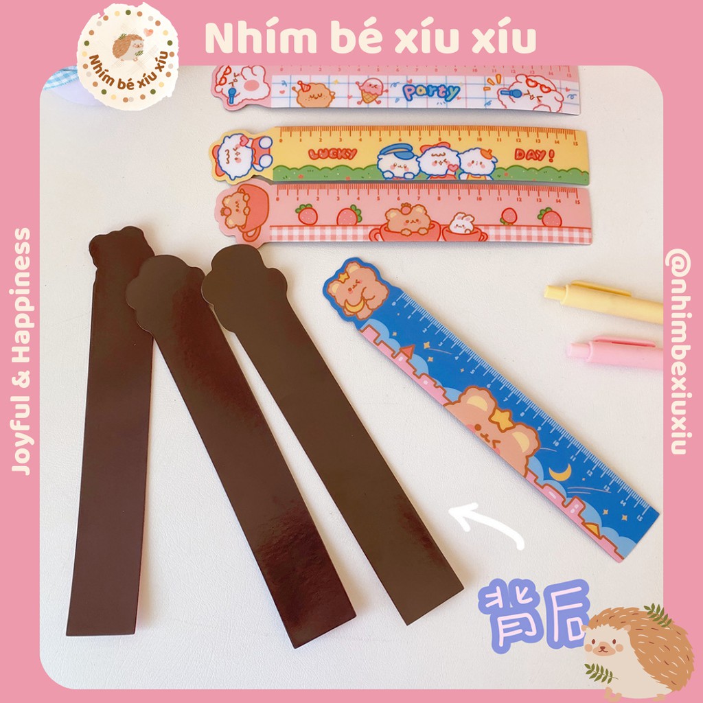 Thước kẻ mềm 15cm nhiều hình dễ thương