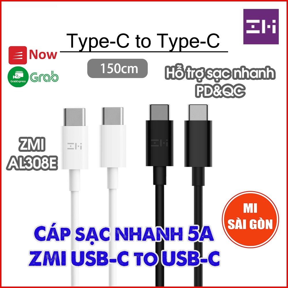 CÁP SẠC TYPE-C TO TYPE-C XIAOMI ZMI AL308