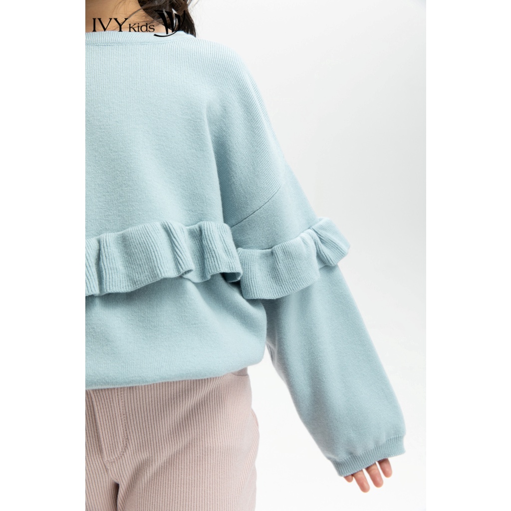 Áo len viền bèo bé gái IVY moda MS 58G0786