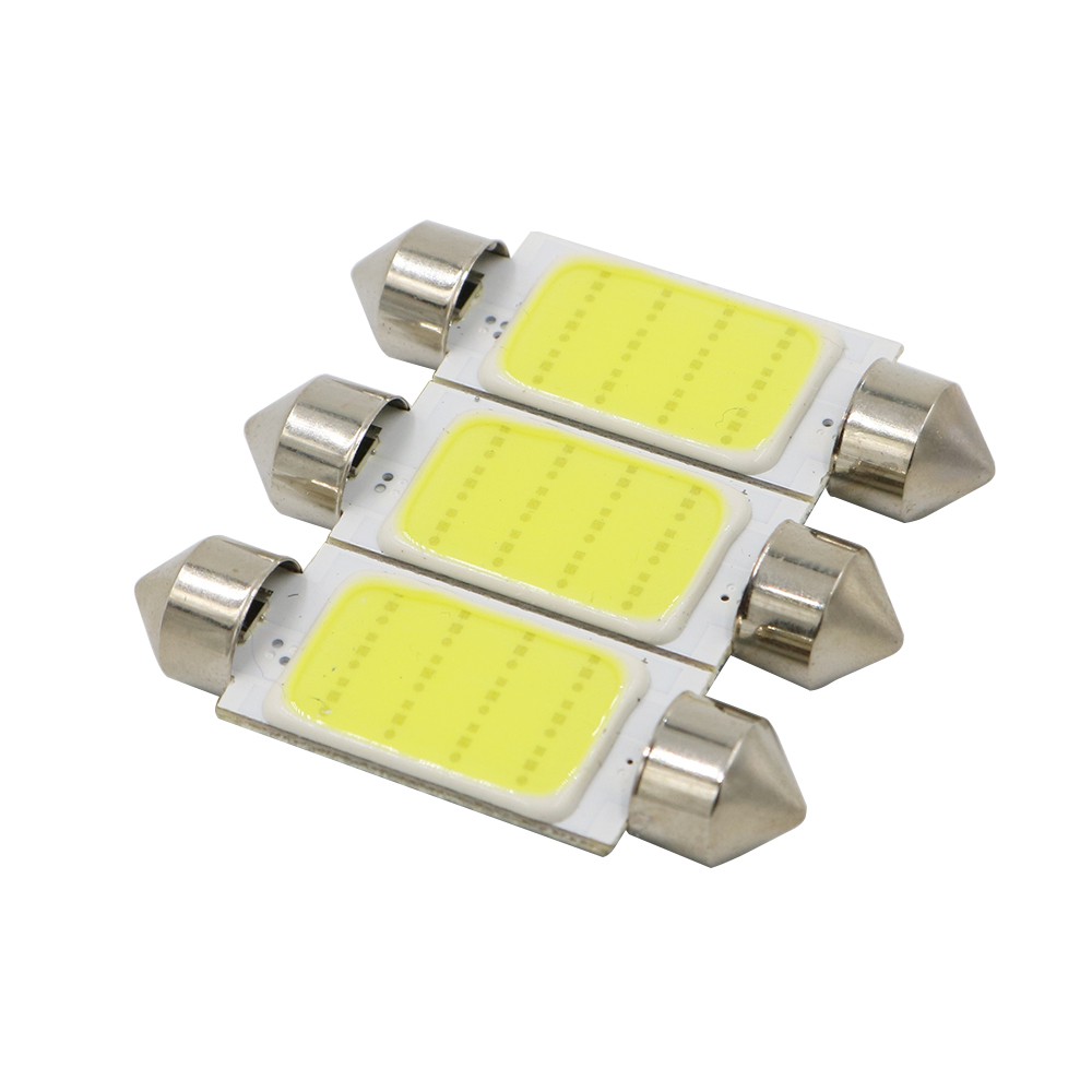Bộ 10 Đèn Led Cob 1w 12chips Smd Led 31mm 36mm 39mm 41mm 12v 24v
